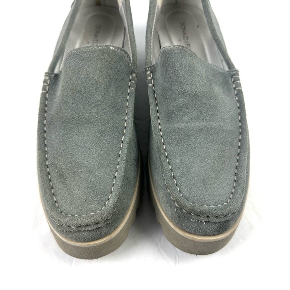 Donald Pliner Rio Loafer Gray Suede Leather Slip On Shoes Womens - Picture 3 of 12